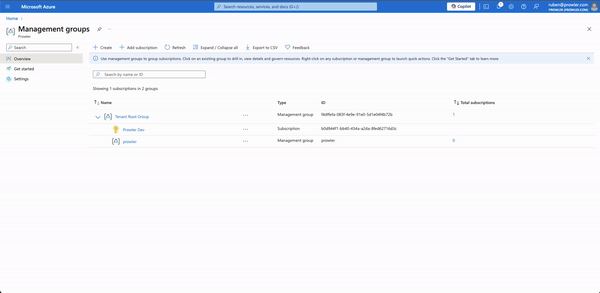 Add subscription to management group