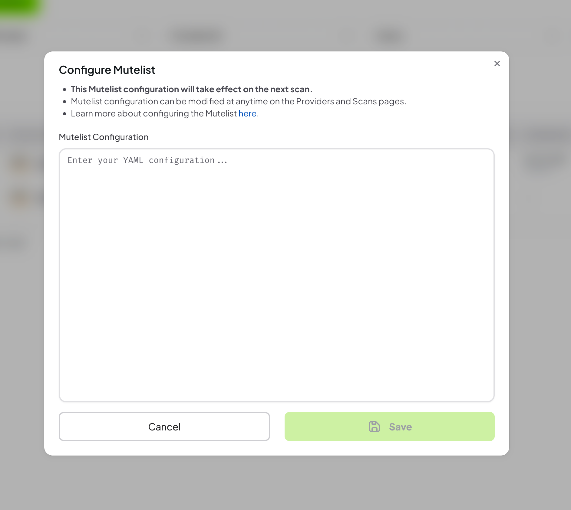 Open modal