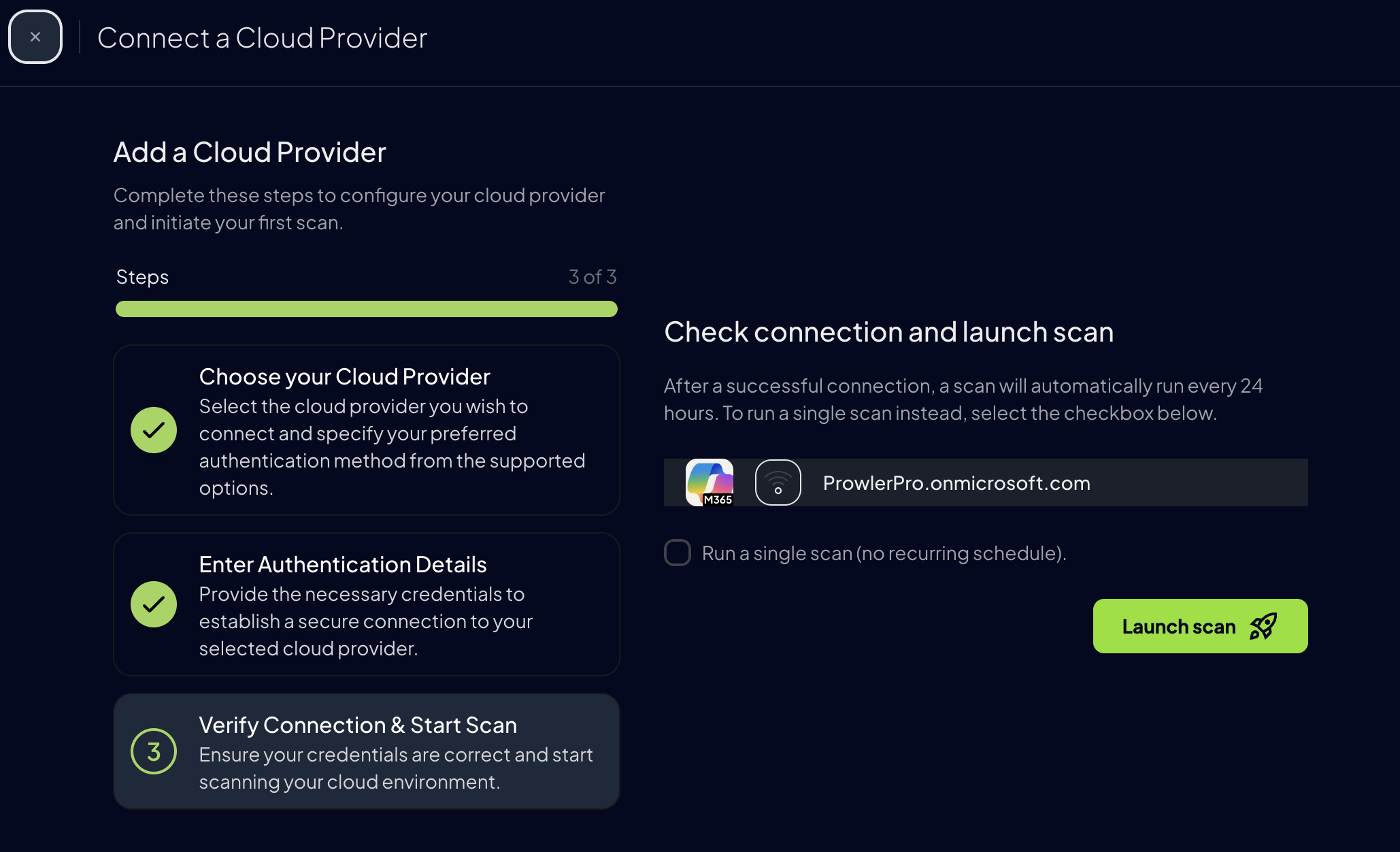Launch Scan M365